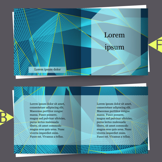 抽象背景与几何图案。带有抽象背景的宣传册模板。Eps10矢量图图片下载