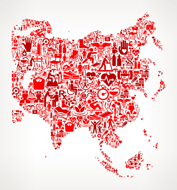 亚洲花园和园艺矢量图标模式图片下载