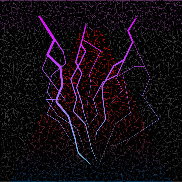 火山爆发和闪电。熔岩裂缝表面纹理。难看的东西痛苦纹理。向量图片下载