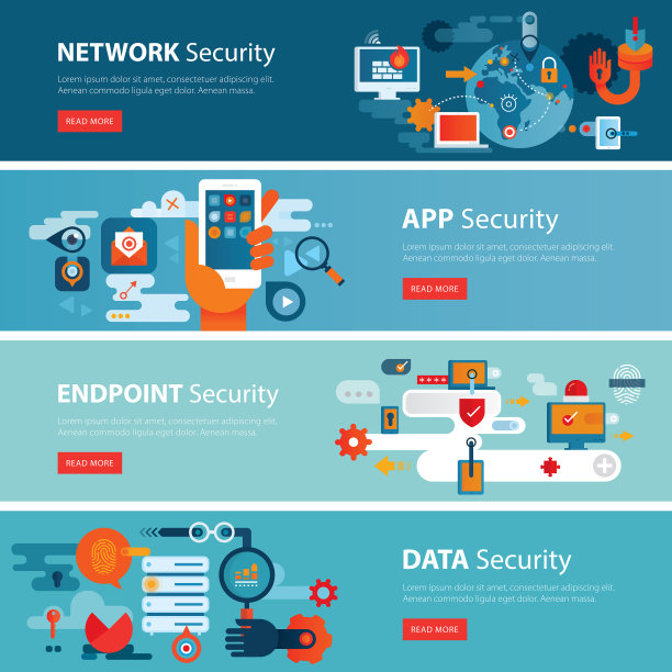 IT安全网站横幅模板图片下载