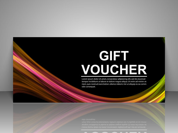 礼券模板。素材图片