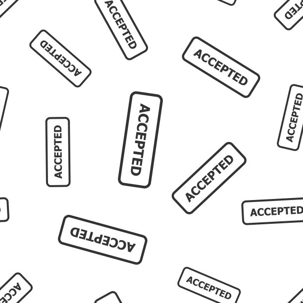 公认的邮票无缝图案。经营理念接受象形文字。矢量插图上的白色背景。图片下载