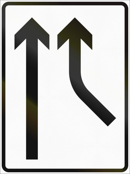 挪威车道信息路标-增加车道图片下载