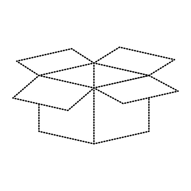 用黑色虚线标出的纸箱打开图片下载