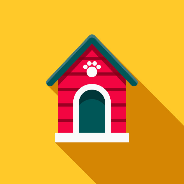 狗屋单位设计宠物护理图标图片下载