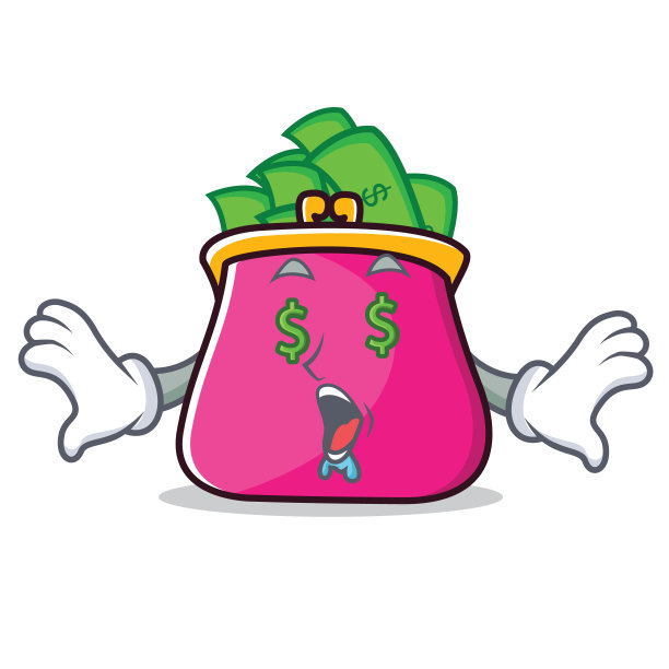 钱眼钱包人物卡通风格图片下载