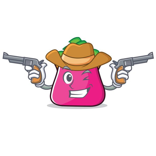 牛仔钱包卡通人物风格图片下载