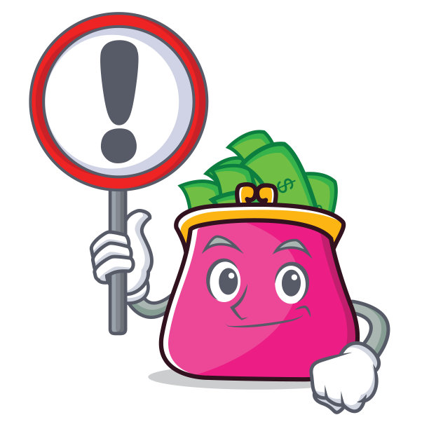 带有卡通风格的签名钱包图片下载