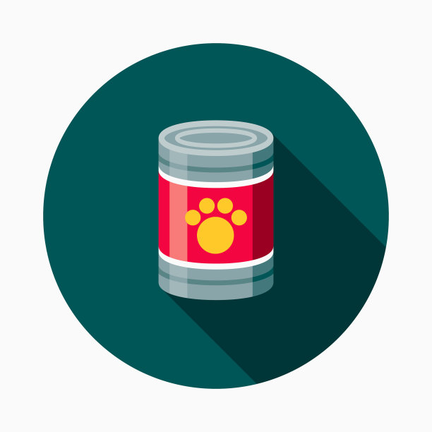 罐头食品平面设计宠物护理图标图片下载