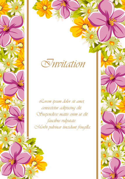 美丽的框架为你的文字从花。用于设计明信片，问候，生日邀请，婚礼，情人节，派对，节日，庆典。图片下载