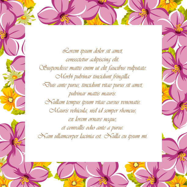 美丽的框架为你的文字从花。用于设计明信片，问候，生日邀请，婚礼，情人节，派对，节日，庆典。图片下载