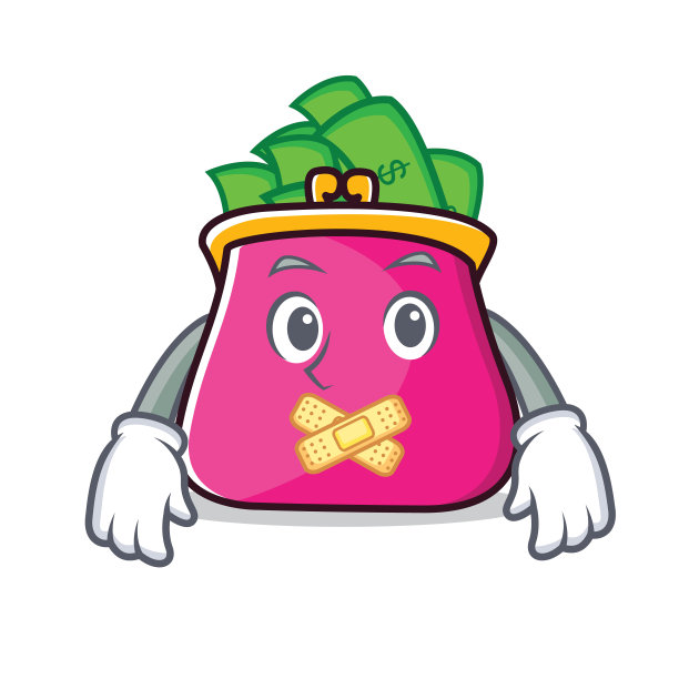 无声钱包人物卡通风格图片下载