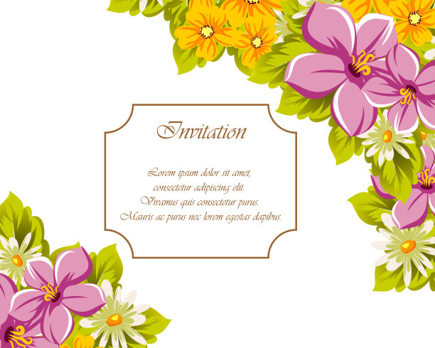 美丽的框架为你的文字从花。用于设计明信片，问候，生日邀请，婚礼，情人节，派对，节日，庆典。图片下载