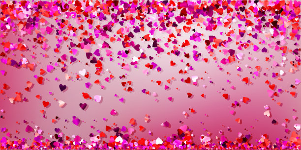 粉红背景上的五彩纸屑图片下载