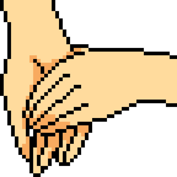 矢量像素艺术孤立的卡通素材图片