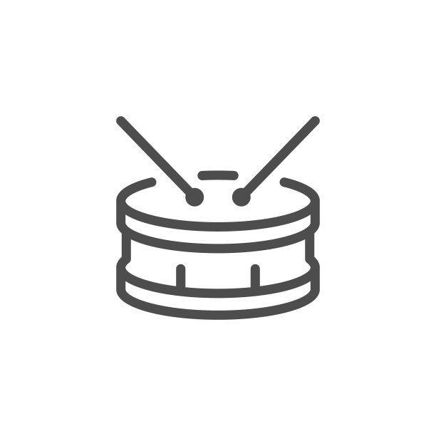 鼓线条图标图片下载