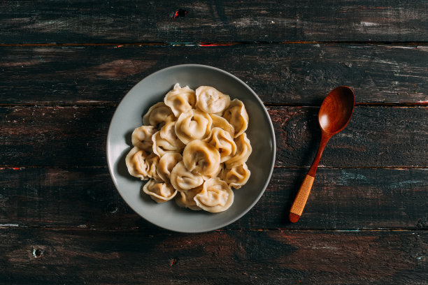 俯视图俄罗斯馄饨面食图片下载