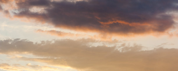 全景的天空背景或纹理在日落时间与云彩。副本的空间。Instagram图片下载