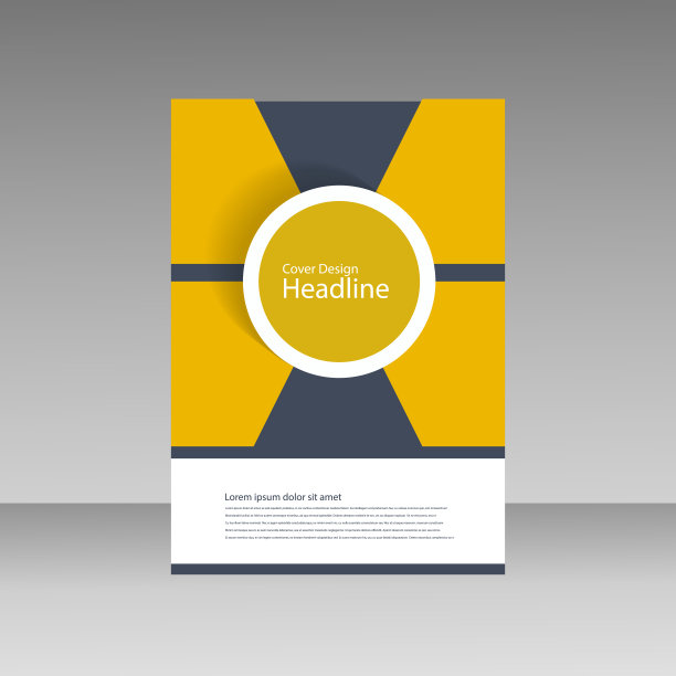 小册子商业风格封面模板图片下载