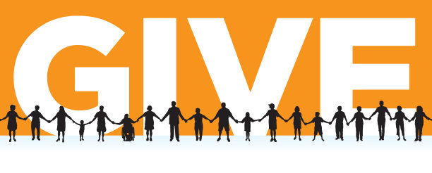 社区，人们在一排手拉手的打字给图片下载