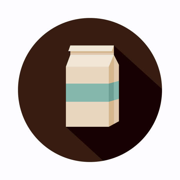 袋扁平设计的咖啡和茶图标图片下载