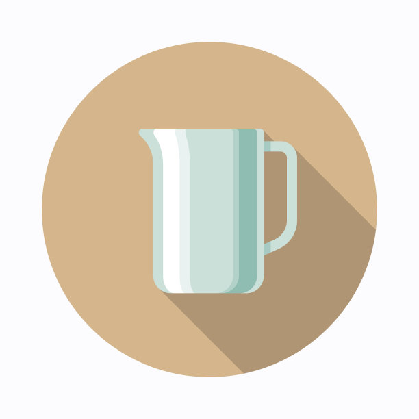 牛奶泡沫壶平面设计咖啡和茶图标图片下载
