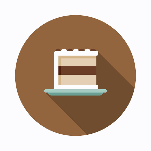 蛋糕平面设计咖啡和茶图标图片下载