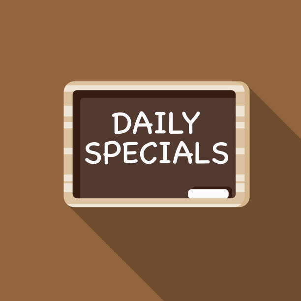 菜单板平面设计咖啡和茶图标图片下载