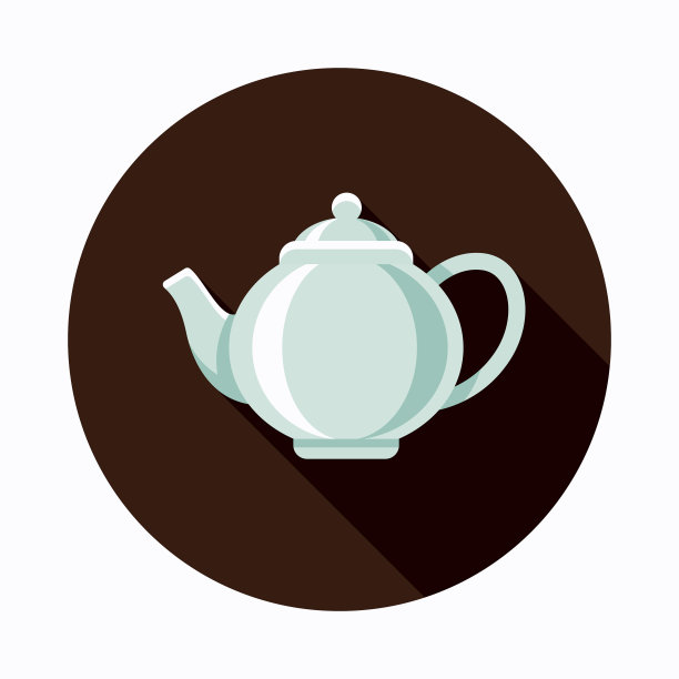 茶壶平设计咖啡和茶图标图片下载