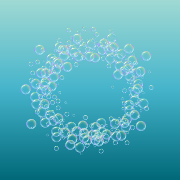 肥皂泡沫梯度背景图片下载