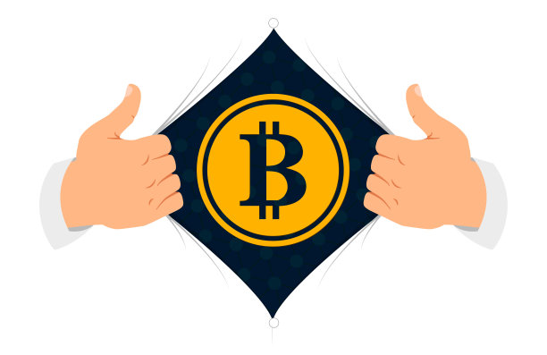 打开衬衫'比特币'矢量插图。图片下载