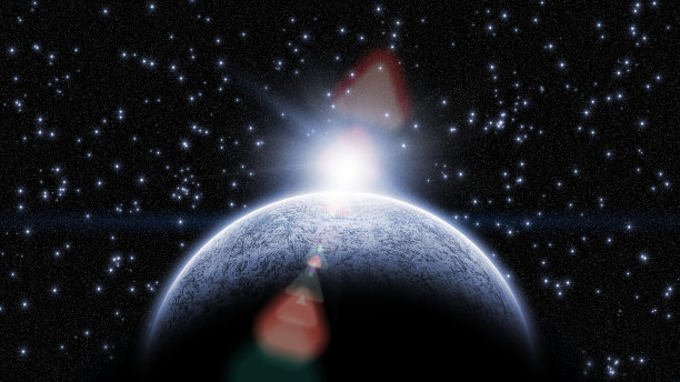 外太空的日出图片下载