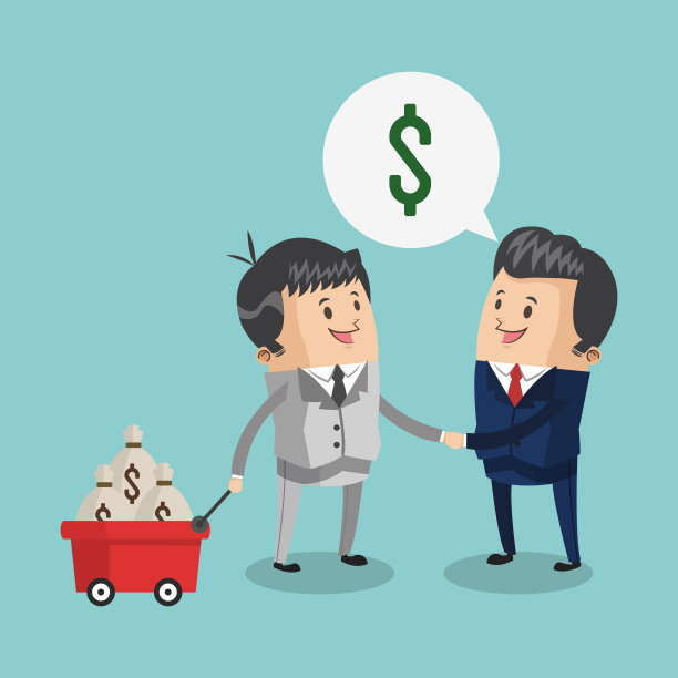 商业合作与钱袋图片下载