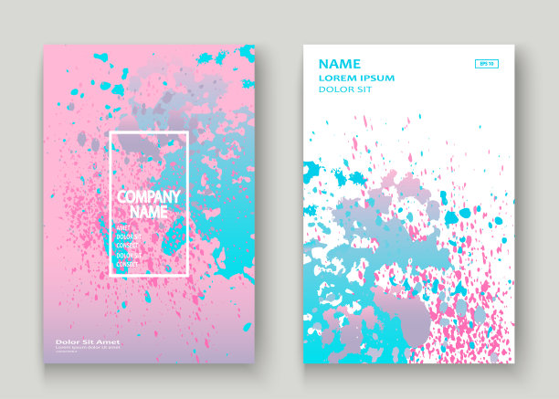 粉彩青色爆炸喷溅艺术封面设计。流体梯度尘埃飞溅纹理背景。时尚创意矢量模板封面报告目录小册子传单产品图片下载
