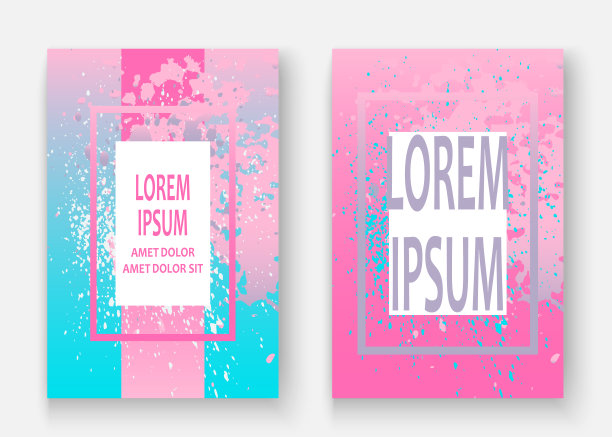 粉彩青色爆炸喷溅艺术封面设计。流体梯度尘埃飞溅纹理背景。时尚创意矢量模板封面报告目录小册子传单产品图片下载