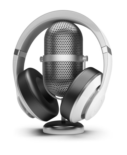 复古麦克风和耳机图片下载