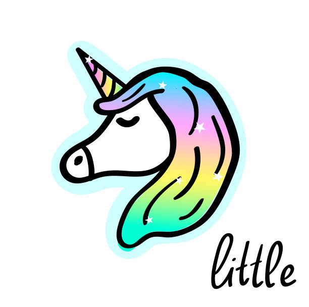 小独角兽卡通画图片下载