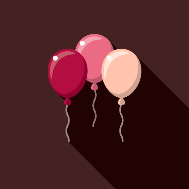 气球平面设计情人节的浪漫偶像图片下载