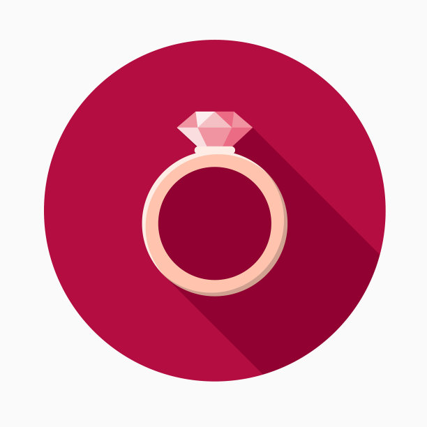 设计订婚戒指的情人节浪漫图标图片下载