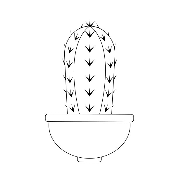 抽象的可爱的仙人掌图片下载