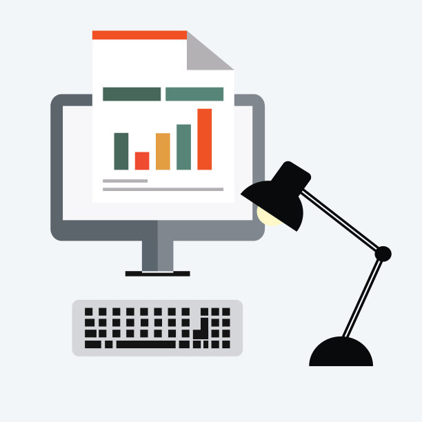 电脑和台灯的图标图片下载