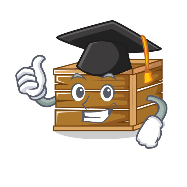 毕业板条箱人物卡通风格图片下载