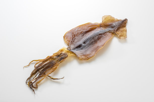 鱿鱼干是一种海鲜产品，由日本飞鱼制成。图片下载