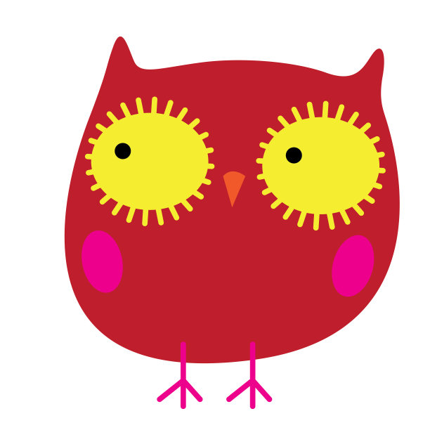 疯狂有趣的猫头鹰手绘图片下载