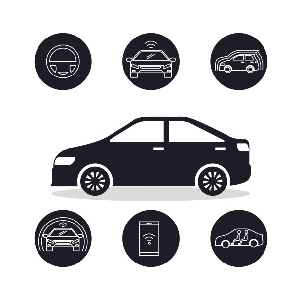 自动驾驶汽车图标图片下载