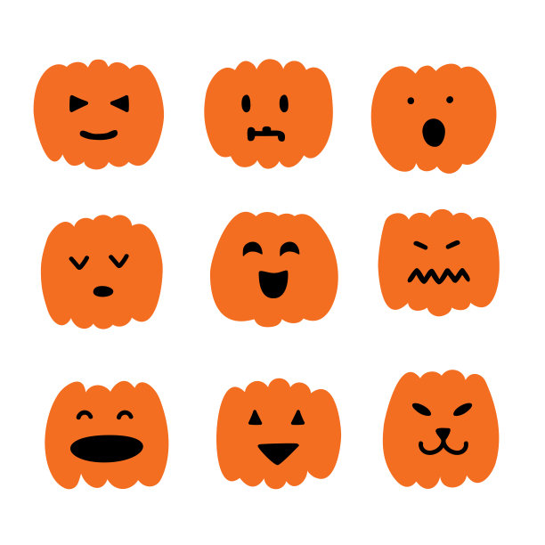 万圣节的南瓜。向量孤立的插图图片下载