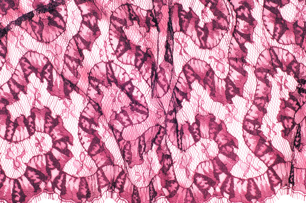 蕾丝面料质地。背景。孤立在白色背景上。红色的颜色图片下载