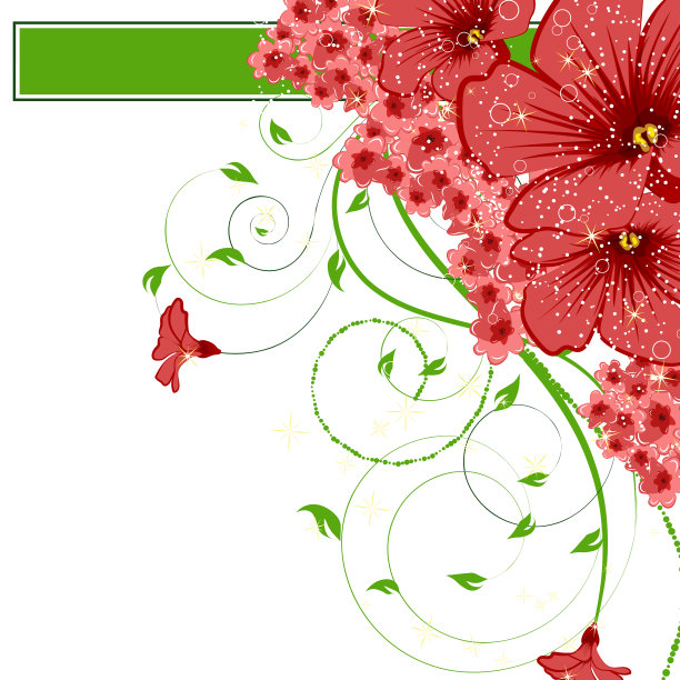 抽象向量花背景。图片下载