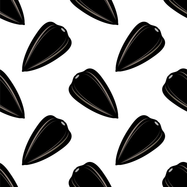 向日葵成熟黑籽无缝图案图片下载