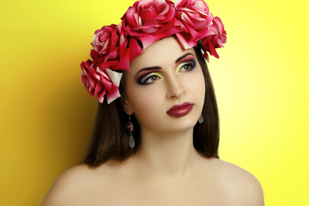 女人亮丽的妆容图片下载